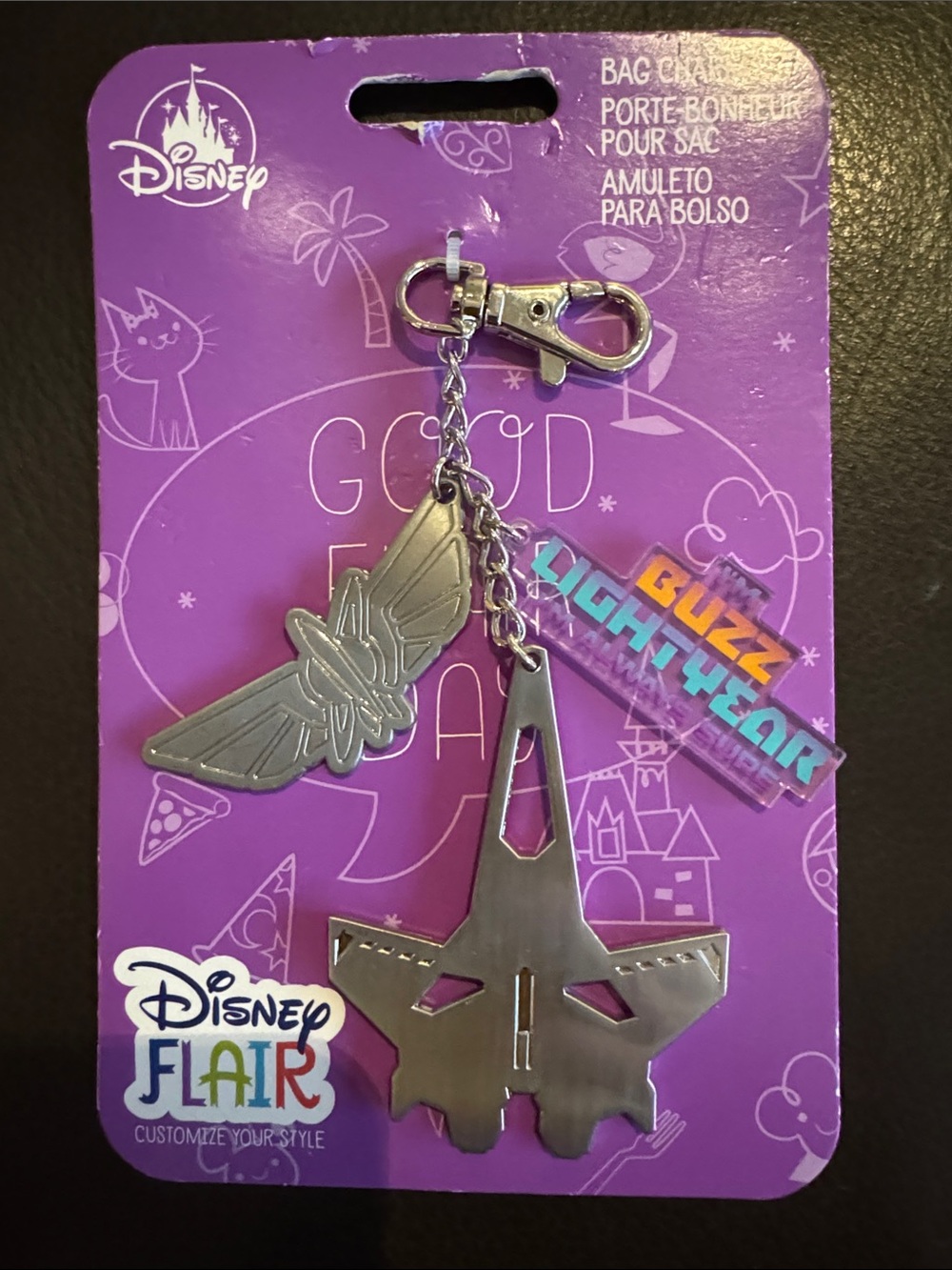 Disney Flair Buzz Lightyear Keychain Bag Charm NWT